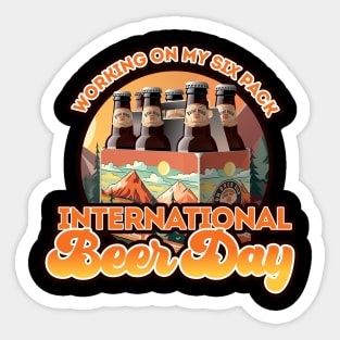 International Beer Day Working on my 6 Pack design Sticker